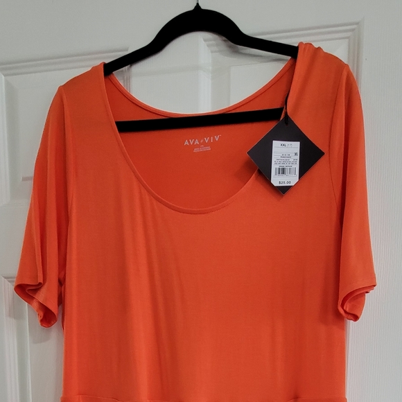 Target Ava & Viv Tangerine Dress - Picture 2 of 2
